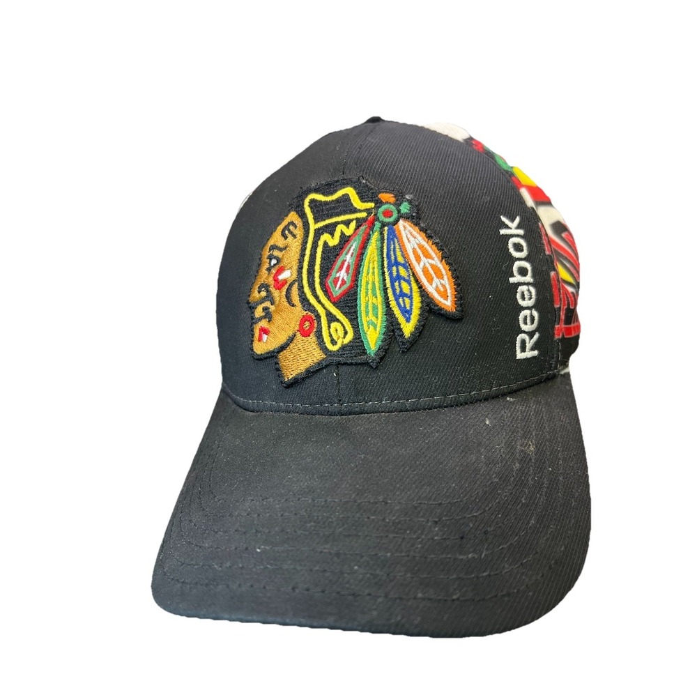 Chicago Blackhawks Hat AOP Reebok Center Ice Collection Snap Back NHL Sports